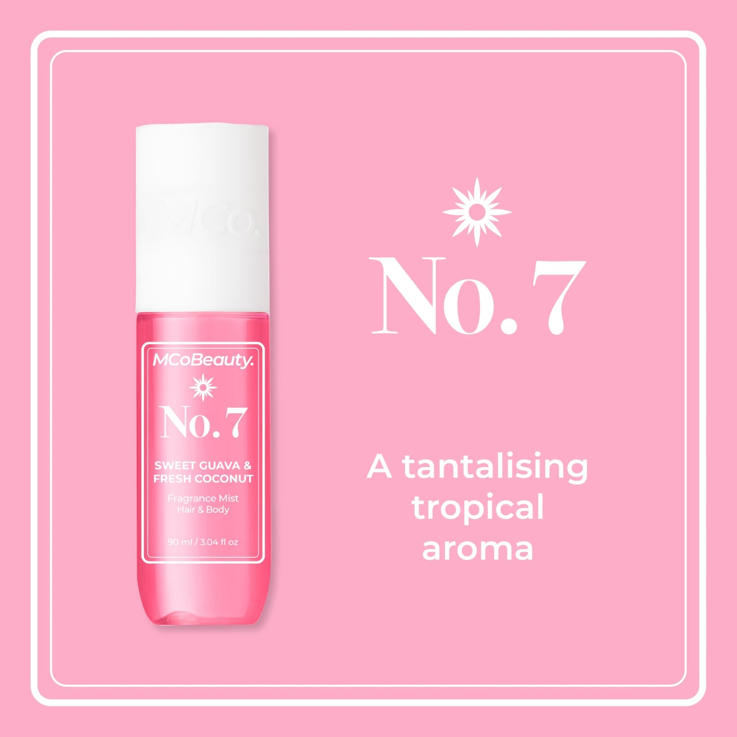 MCoBeauty Fragrance Mist No. 7 – Light Body & Hair Perfume with Guava & Coconut (90ml) | Vegan & Cruelty-Free