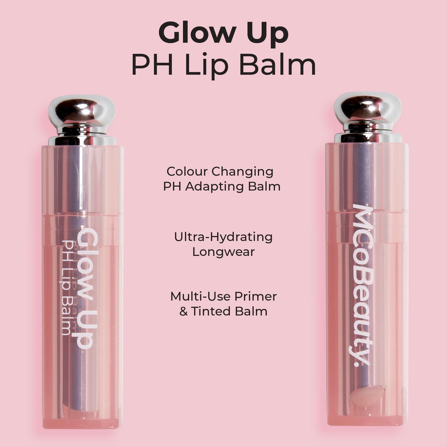 MCoBeauty Glow Up pH Lip Balm – Universal Pink Tint & Hydration