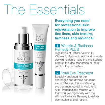 MD Complete Eye Wrinkle Duo – Retinol & Hyaluronic Rejuvenation Set