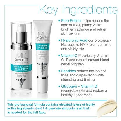 MD Complete Eye Wrinkle Duo – Retinol & Hyaluronic Rejuvenation Set
