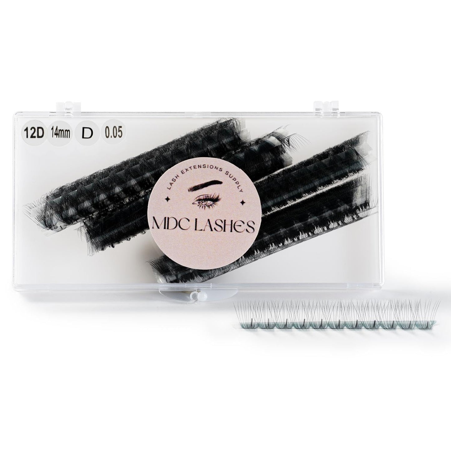 MDC LASHES Promade Eyelash Fans 1000 Count | Ultra Speed Premade Volume Lashes 5D-20D (C/CC/D, 10–18mm)
