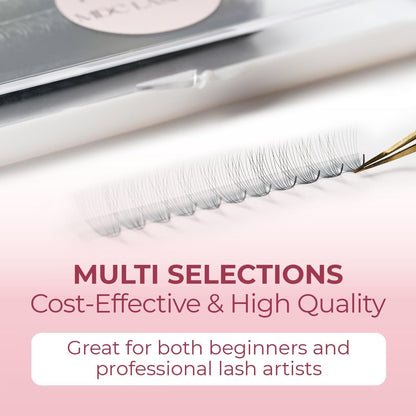 MDC LASHES Promade Eyelash Fans 1000 Count | Ultra Speed Premade Volume Lashes 5D-20D (C/CC/D, 10–18mm)
