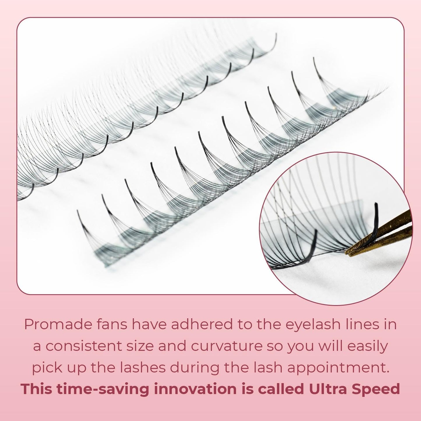MDC LASHES Promade Eyelash Fans 1000 Fans | 5D-20D Premade Volume Lashes • C/CC/D Curl • 10-18mm • 0.05/0.07