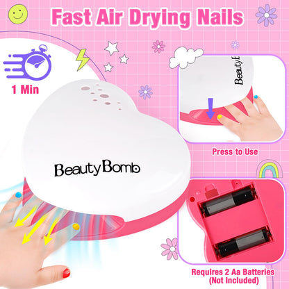 Meaicezli Kids Nail Polish Set – Safe Water-Based Nail Art Kit for Girls 7-12