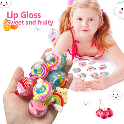 Mebtmel 8PCS Cute Lip Gloss for Girls – Cupcake Design, 8 Flavors