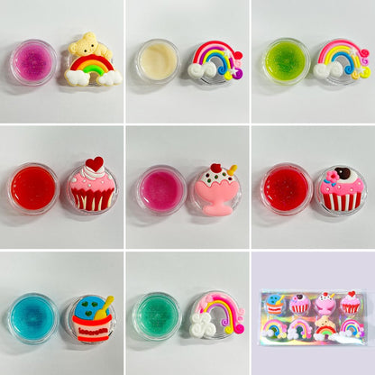 Mebtmel 8PCS Cute Lip Gloss for Girls – Cupcake Design, 8 Flavors