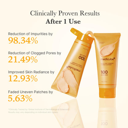 Medicube Kojic Turmeric Whip Cleanser | Brightening Foaming Cleanser for Balanced Skin
