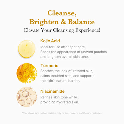 Medicube Kojic Turmeric Whip Cleanser | Brightening Foaming Cleanser for Balanced Skin