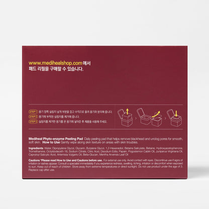 Mediheal Phyto Enzyme Peeling Pad Refill – Vegan LHA + Papaya Exfoliating Pads (90)