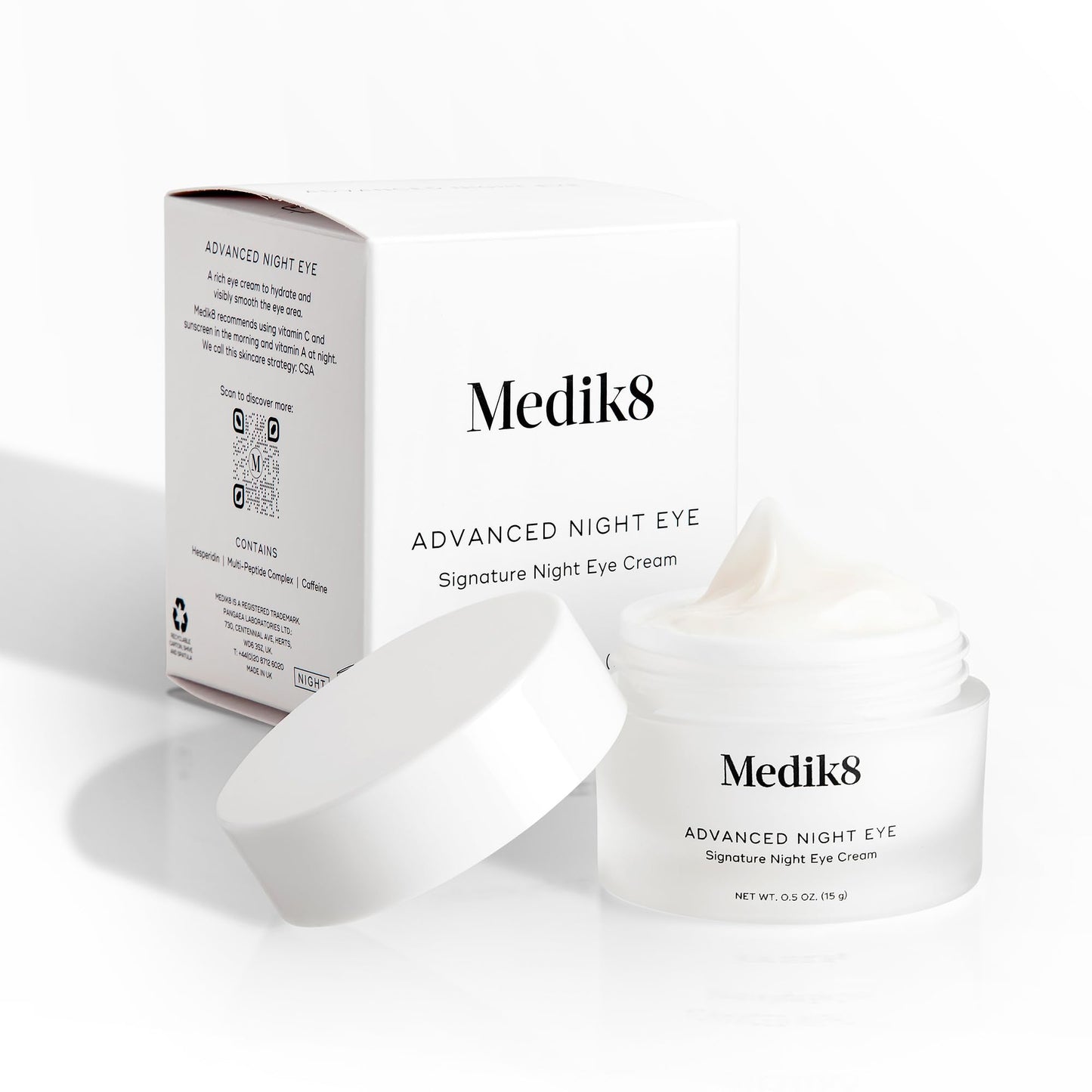 Medik8 Advanced Night Eye Cream - Multi-Peptide & Caffeine Night Moisturizer (0.5 oz)