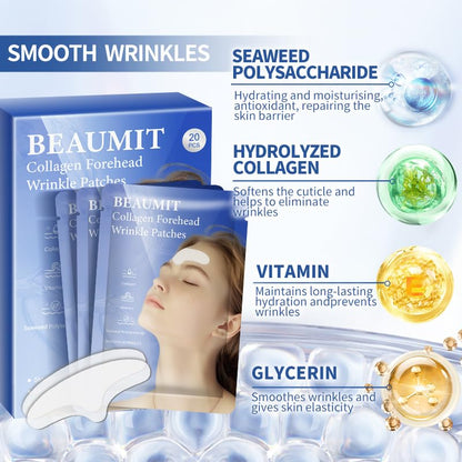 Medimama Collagen Forehead Patches – Anti-Wrinkle, Deep Hydration & Firming (Pack of 20)