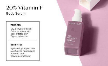 Medix 5.5 Vitamin F Booster – 20% Vitamin F Oil for Body & Face Hydration, Skin Barrier Support, 1.7 Fl Oz