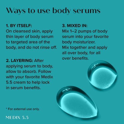 Medix 5.5 10% Glycolic Acid + Lactic Acid Leave-On Exfoliating Gel – Body & Face Serum, 1.7 Fl Oz