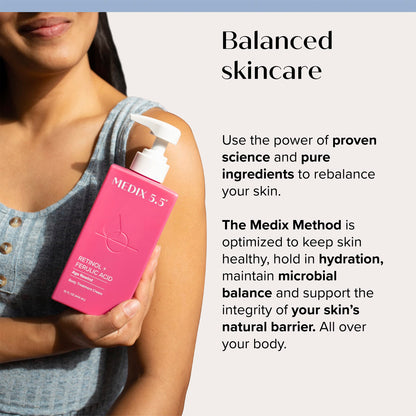 Medix 5.5 Retinol Cream + Collagen Cream Skincare Set – 2pc Body & Face Moisturizers for Firmer Skin, Sun Damage & Crepey Skin