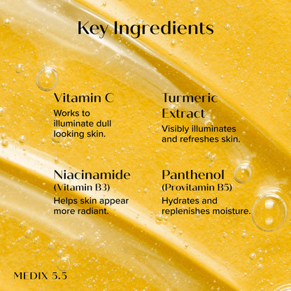 Medix 5.5 Radiant Glow Vitamin C Body Wash with Niacinamide | Citrus Scented, 15 oz