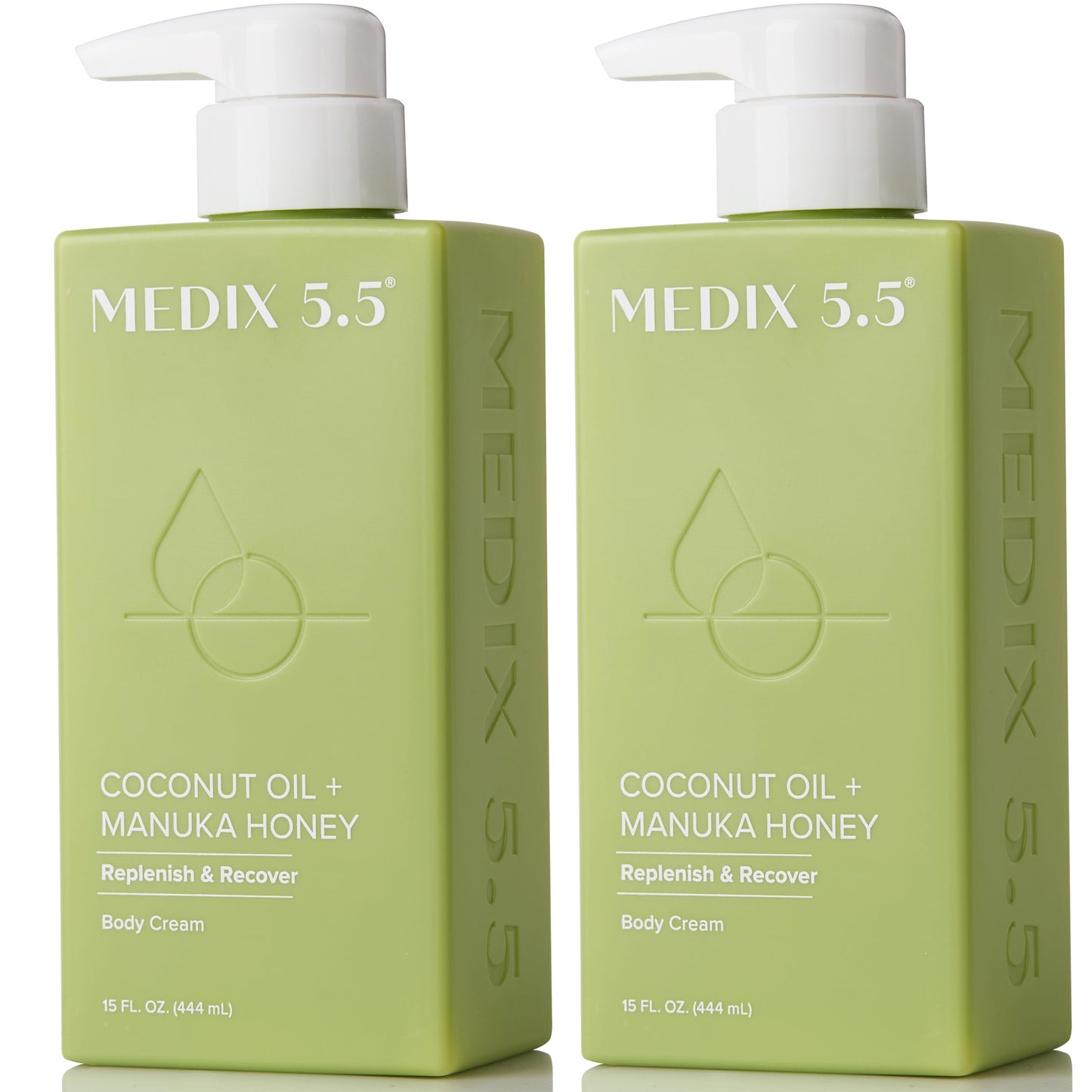 Medix 5.5 Coconut Oil Lotion with Manuka Honey Cream – Hydrating Face & Body Moisturizer, 2-Pack