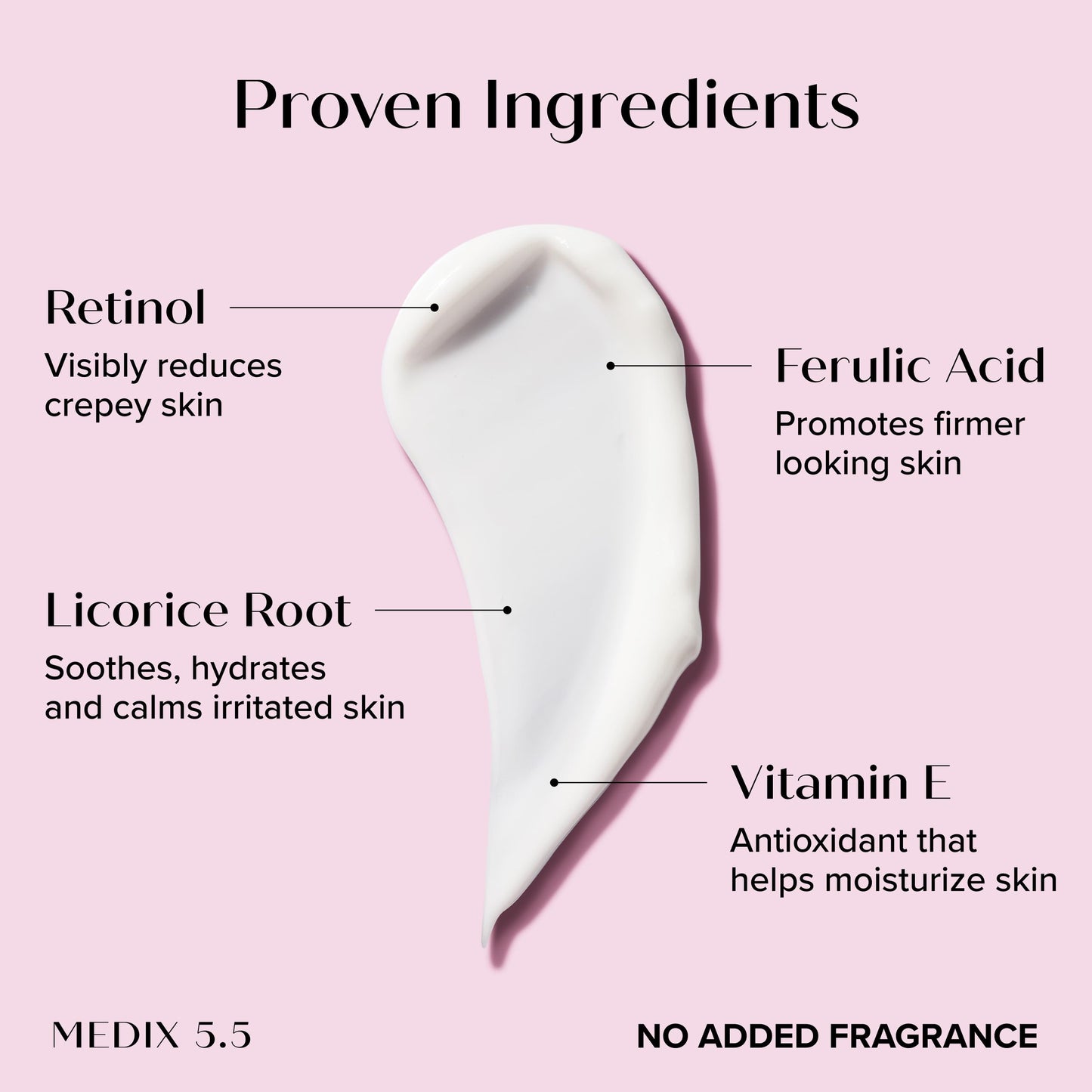 Medix 5.5 Fragrance Free Retinol Body Lotion + Collagen Peptides Cream – 2pc Set for Crepey Skin