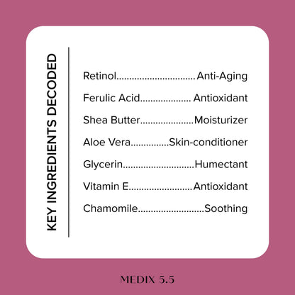 Medix 5.5 Retinol Body Lotion + Hyaluronic Acid Cream - 2pc Hydrating & Firming Skincare Set