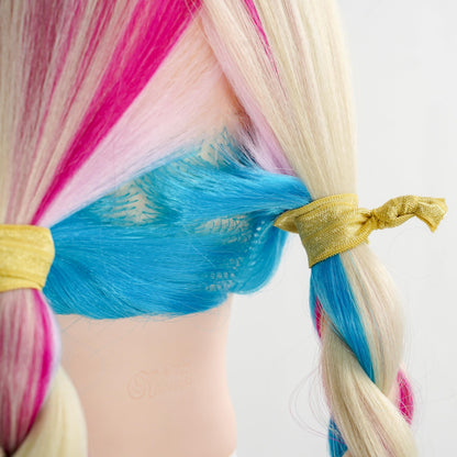 MEEDEE Gold Elastic Hair Ties Pack – 100 No-Crease Ponytail Holders