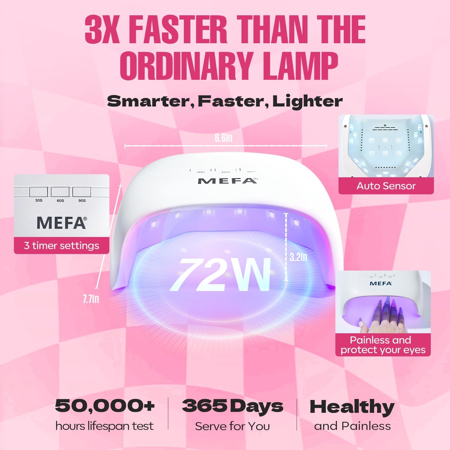 MEFA 42 Colors Gel Nail Polish Kit with UV Lamp – All Seasons Collection + Base & Top Coats