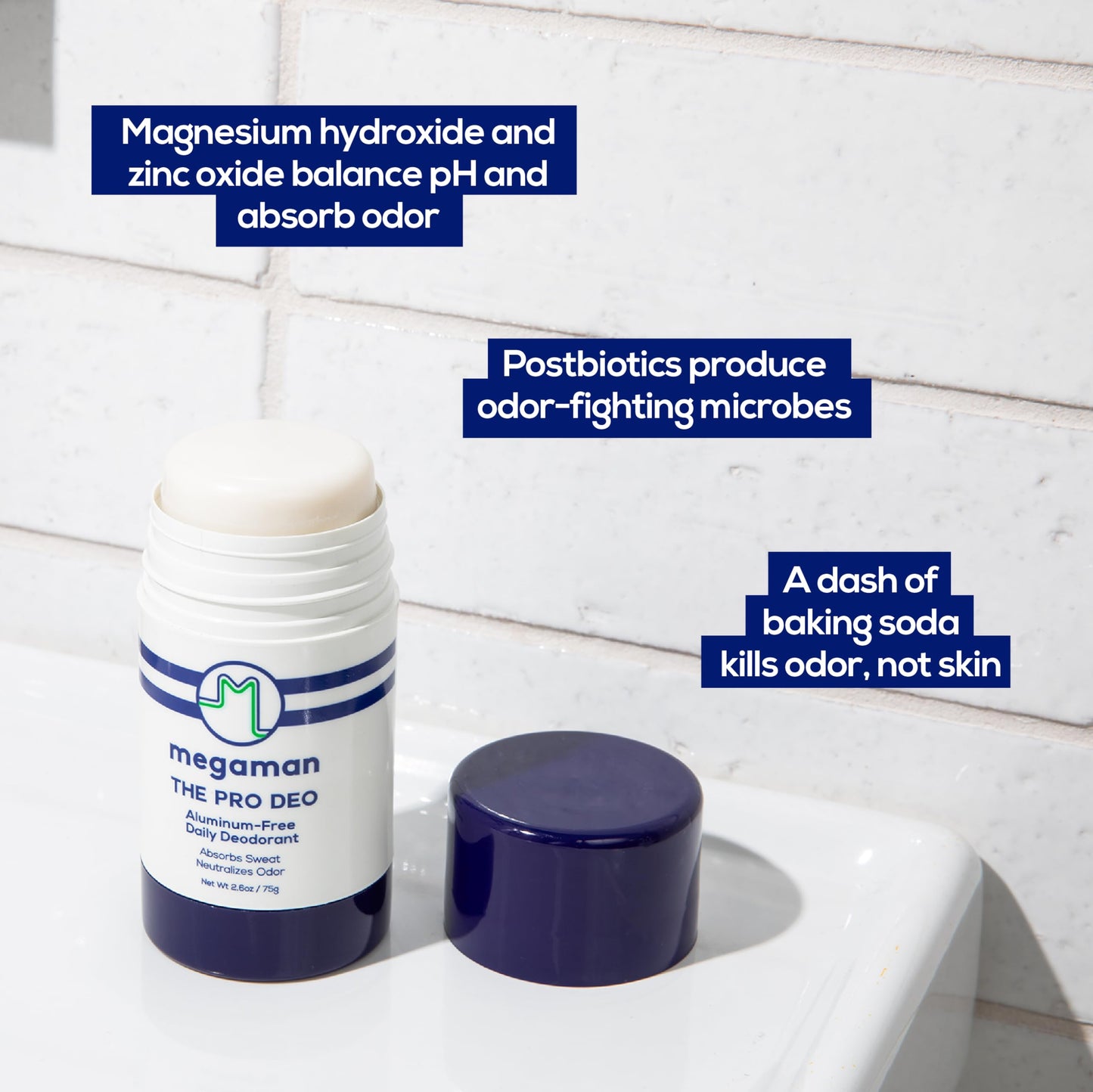 Megaman Pro Deo – Aluminum-Free Deodorant with Citrus Woods Scent – 2.6 oz | Megababe