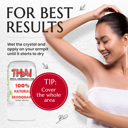 MegaRhino 2-Pack Thai Deodorant Stones – Clinically Tested, Dermatologist Approved, Natural Crystal Salt Odor Protection