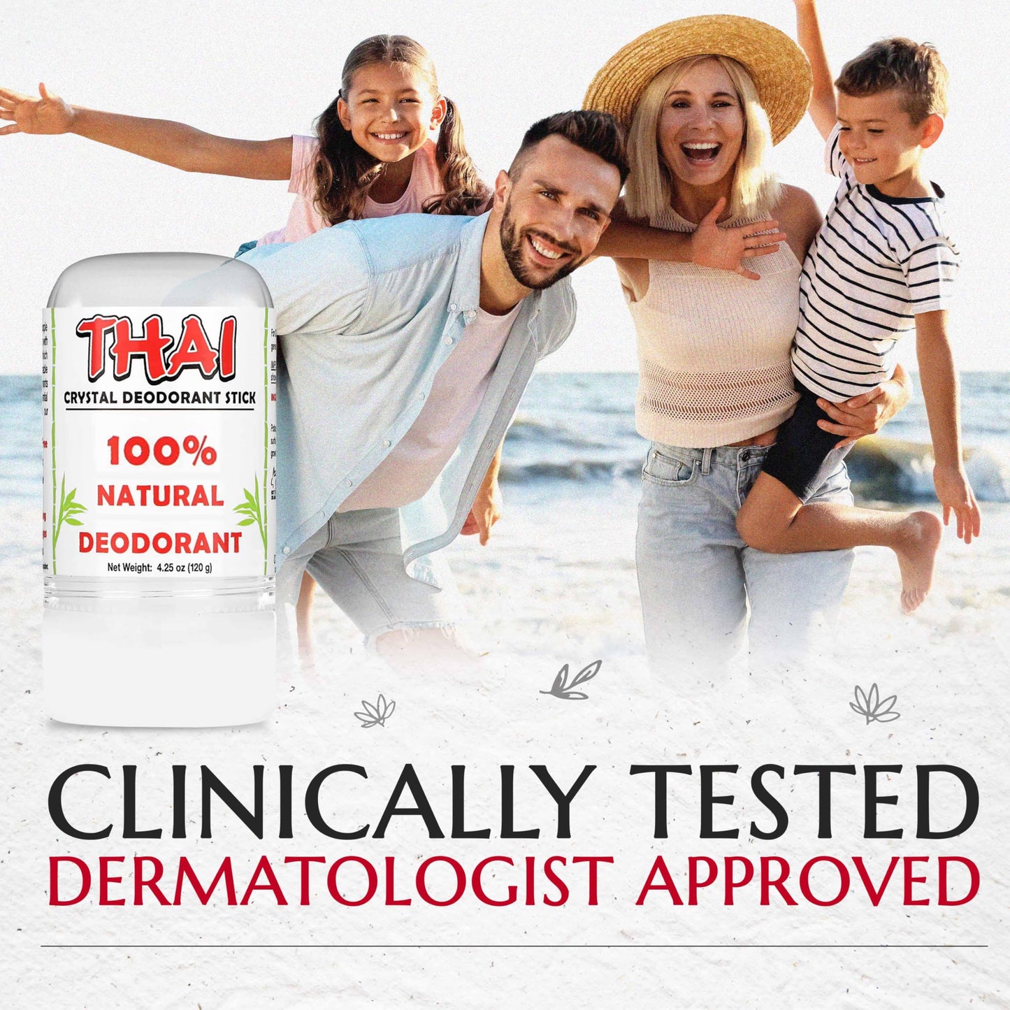 MegaRhino 2-Pack Thai Deodorant Stones – Clinically Tested, Dermatologist Approved, Natural Crystal Salt Odor Protection