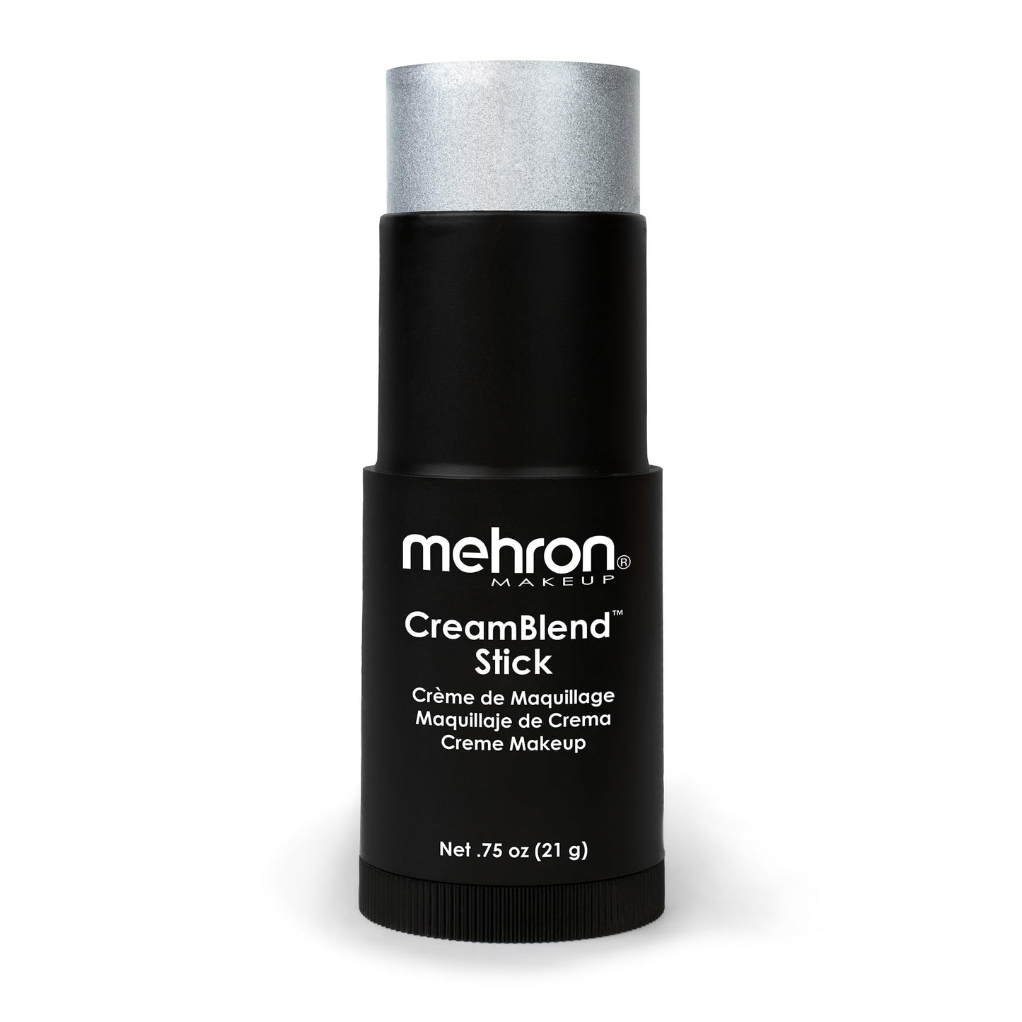 Mehron CreamBlend Stick Makeup | Pro Face & Body Paint, Silver (.75 oz)