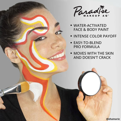 Mehron Paradise Makeup AQ Pro Size Light Brown – Water Activated Face & Body Paint, 1.4 oz