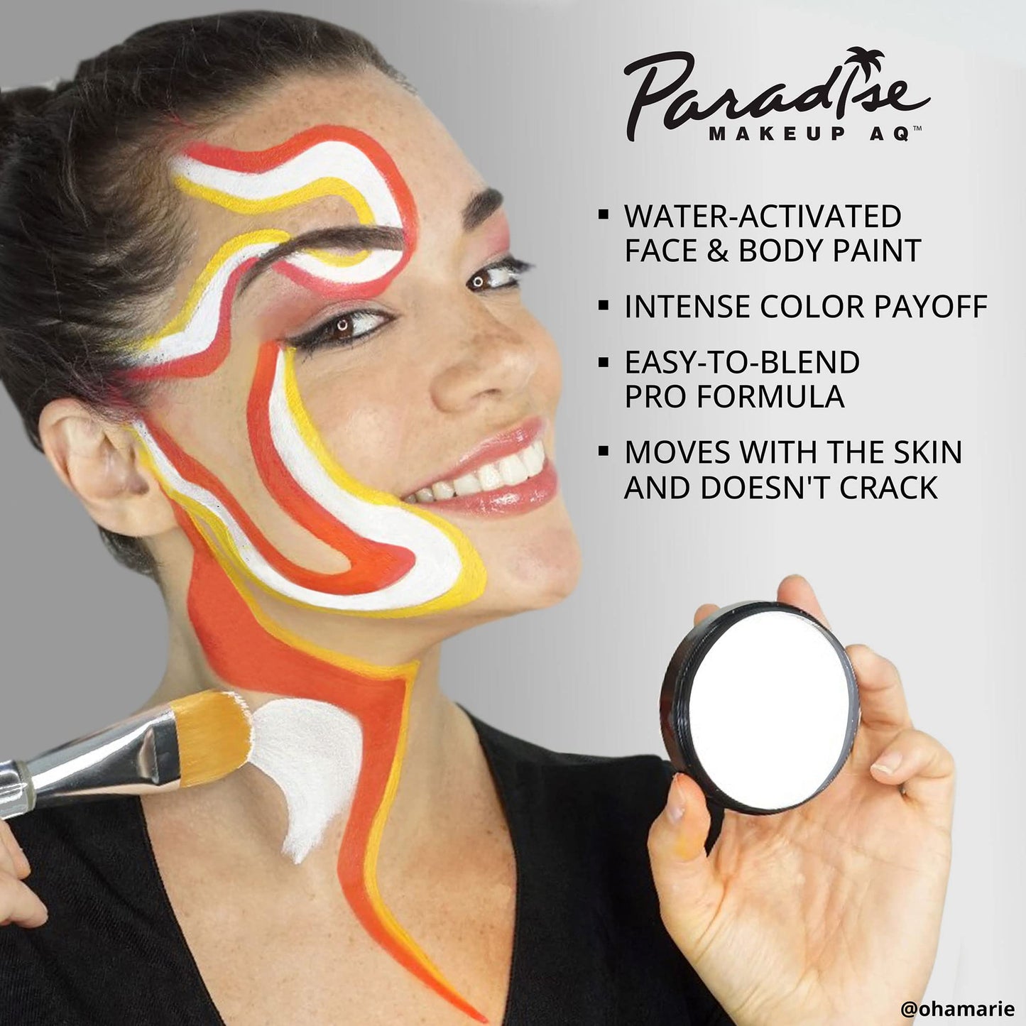 Mehron Paradise Makeup AQ Refill Light Green 1.4 oz — Water Activated Face & Body Paint for Stage & Cosplay