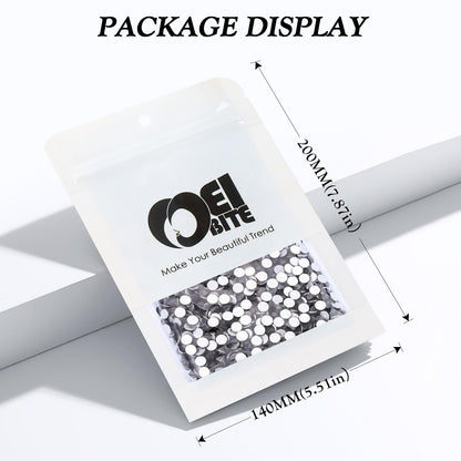 Meibite Black Flatback Glass Rhinestones SS34 – 576pcs, 7.1–7.3mm for Nail Art & Crafts