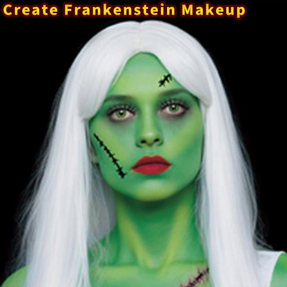 MEICOLY Green Witch Makeup Kit | SFX Halloween Set for Elphaba & Frankenstein