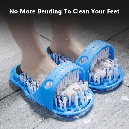 meidong Shower Foot Scrubber – Feet Cleaner with Dead Skin Remover File & Suction Cups