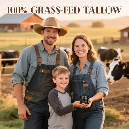 Meidu Beef Tallow Balm – Organic Grass-Fed Tallow & Raw Honey, Face & Body Moisturizer (60g)