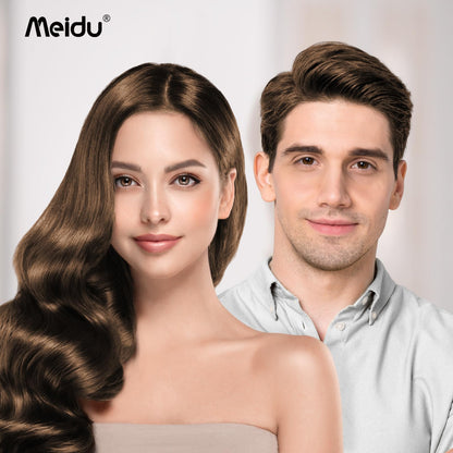 MEIDU Chestnut Brown Hair Dye Shampoo 3-in-1 for Gray Hair | Herbal Color, Shampoo & Conditioner