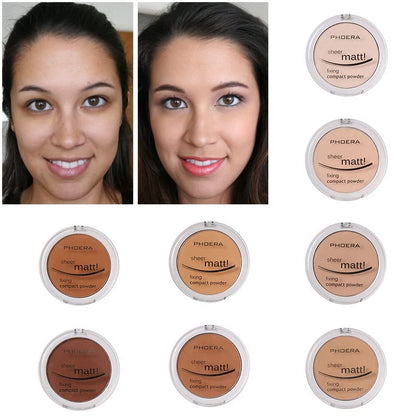 Meifen PHOERA Matte Face Powder 2-Pack (204 Buff Beige) – Oil Control, Brighten, Full Coverage