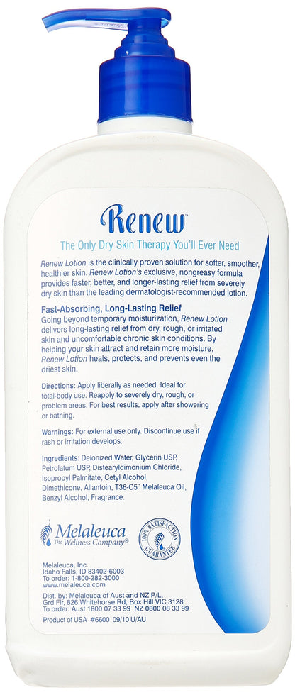 Melaleuca Renew Intensive Skin Therapy Lotion 20oz – Deep Hydration for Dry, Eczema-Prone Skin