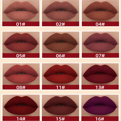 Melemando 12PCS Matte Liquid Lipstick Set – Non-Stick, Long-Lasting Velvet Finish (Set 01)