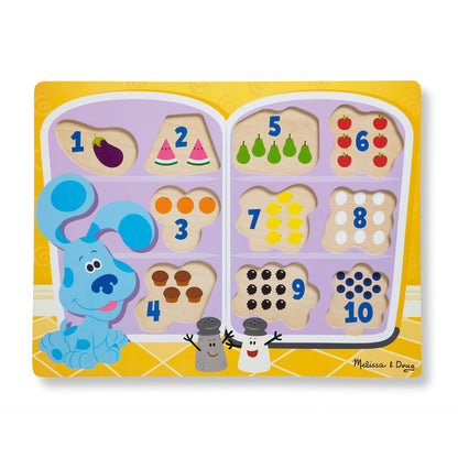 Melissa & Doug Blue's Clues & You! Wooden Fridge Food Puzzle (10 Pieces)