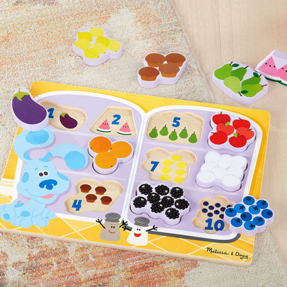 Melissa & Doug Blue's Clues & You! Wooden Fridge Food Puzzle (10 Pieces)