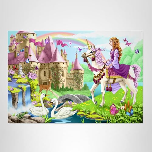 Melissa & Doug Fairy Tale Castle Jumbo Floor Puzzle – 48-Piece, FSC Certified (2 x 3 ft)
