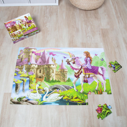 Melissa & Doug Fairy Tale Castle Jumbo Floor Puzzle – 48-Piece, FSC Certified (2 x 3 ft)
