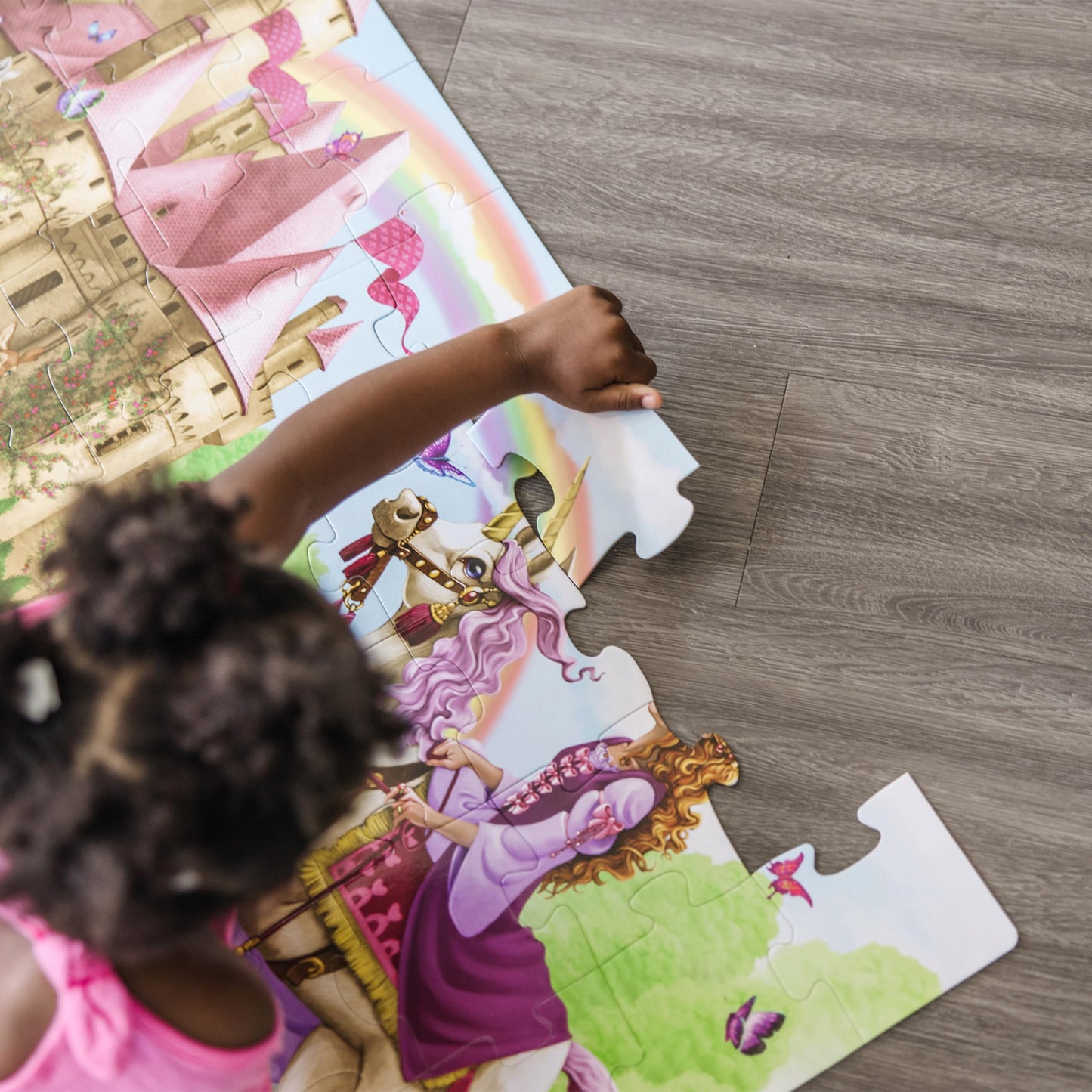 Melissa & Doug Fairy Tale Castle Jumbo Floor Puzzle – 48-Piece, FSC Certified (2 x 3 ft)