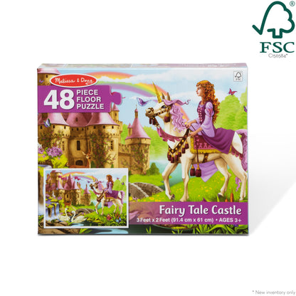 Melissa & Doug Fairy Tale Castle Jumbo Floor Puzzle – 48-Piece, FSC Certified (2 x 3 ft)