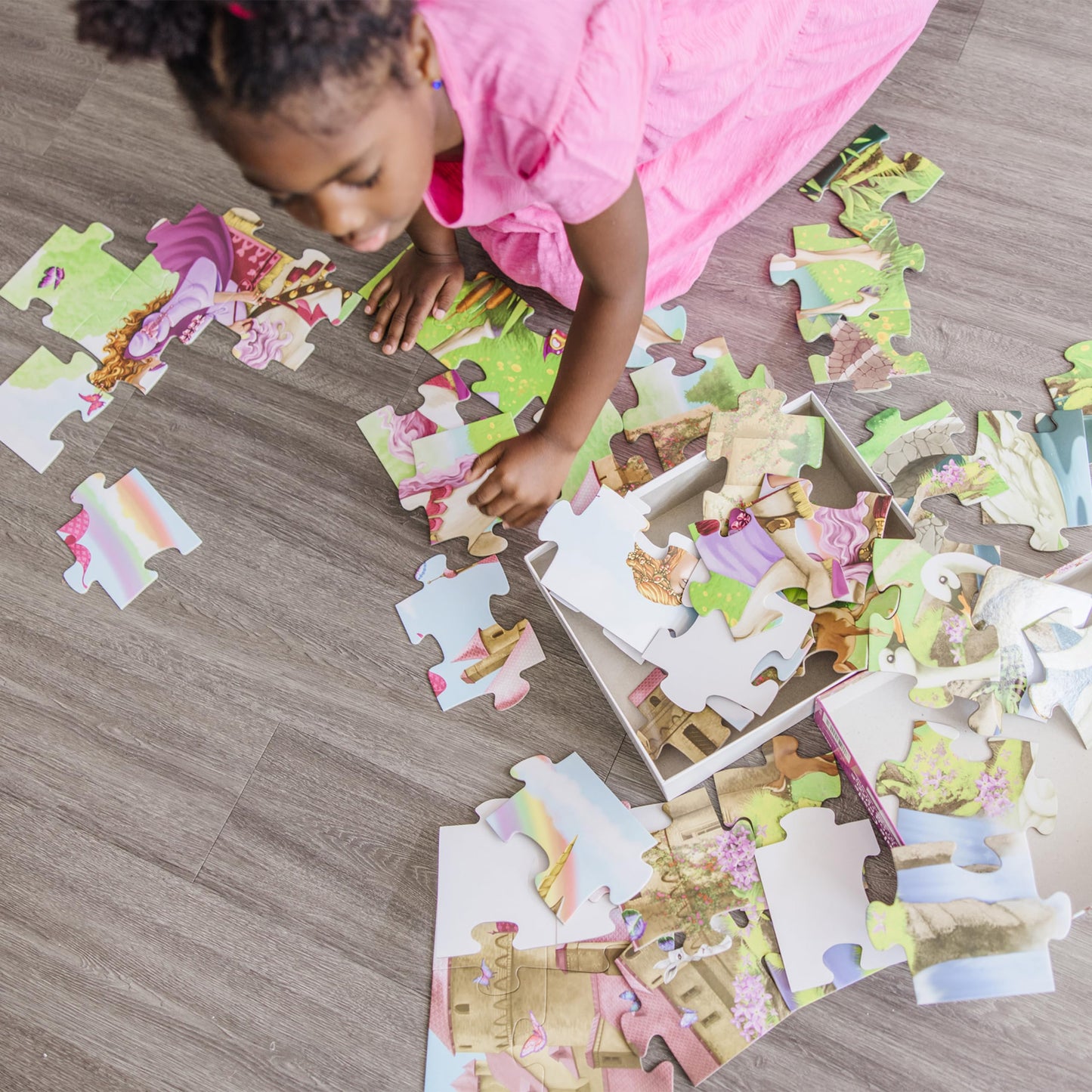 Melissa & Doug Fairy Tale Castle Jumbo Floor Puzzle – 48-Piece, FSC Certified (2 x 3 ft)