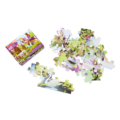 Melissa & Doug Fairy Tale Castle Jumbo Floor Puzzle – 48-Piece, FSC Certified (2 x 3 ft)