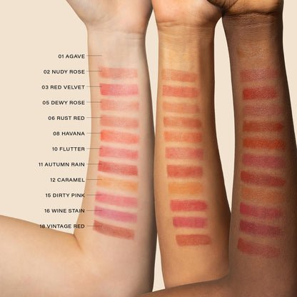 Melixir Vegan Lip Butter (12 Colors) – Hydrating Tinted Lip Balm with Shea Butter – #15 Dirty Pink