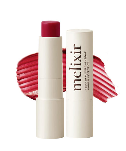 Melixir Vegan Lip Butter (12 Colors) – Hydrating Tinted Lip Balm with Shea Butter – #15 Dirty Pink