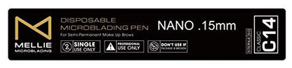 Mellie Microblading Disposable Pens Pack (10) – U-Shape, EO Sterilized, 0.15mm Nano Tip