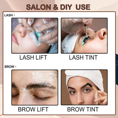 MELLUCCI Lash Lift & Brow Lamination Kit - Dark Brown | Beginner to Pro Salon-Quality Lash Perm Kit
